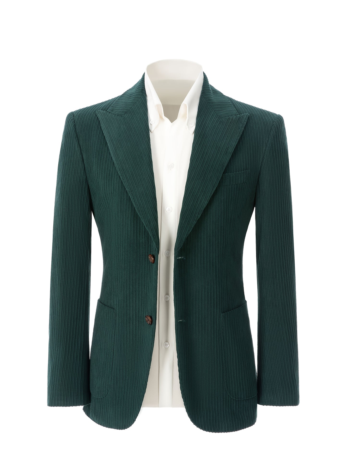 Men'S Navy Corduroy Blazer & Pants - Classic Notch Lapel, Casual Two-Piece Suit with Long Sleeves, Polyester Fabric, All-Season Wear, Casual Attire|Casual Style|Polyester Suit