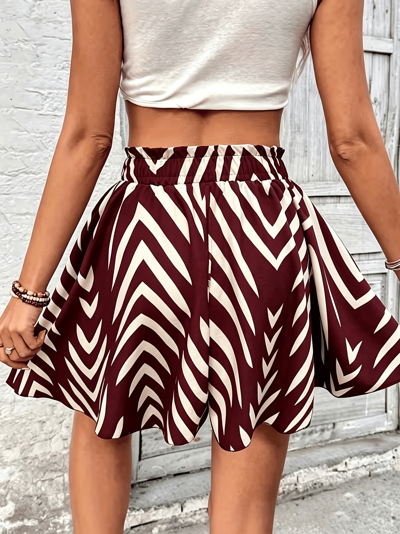 Women's Casual Zebra Print Loose Fit Shorts for Spring-Summer