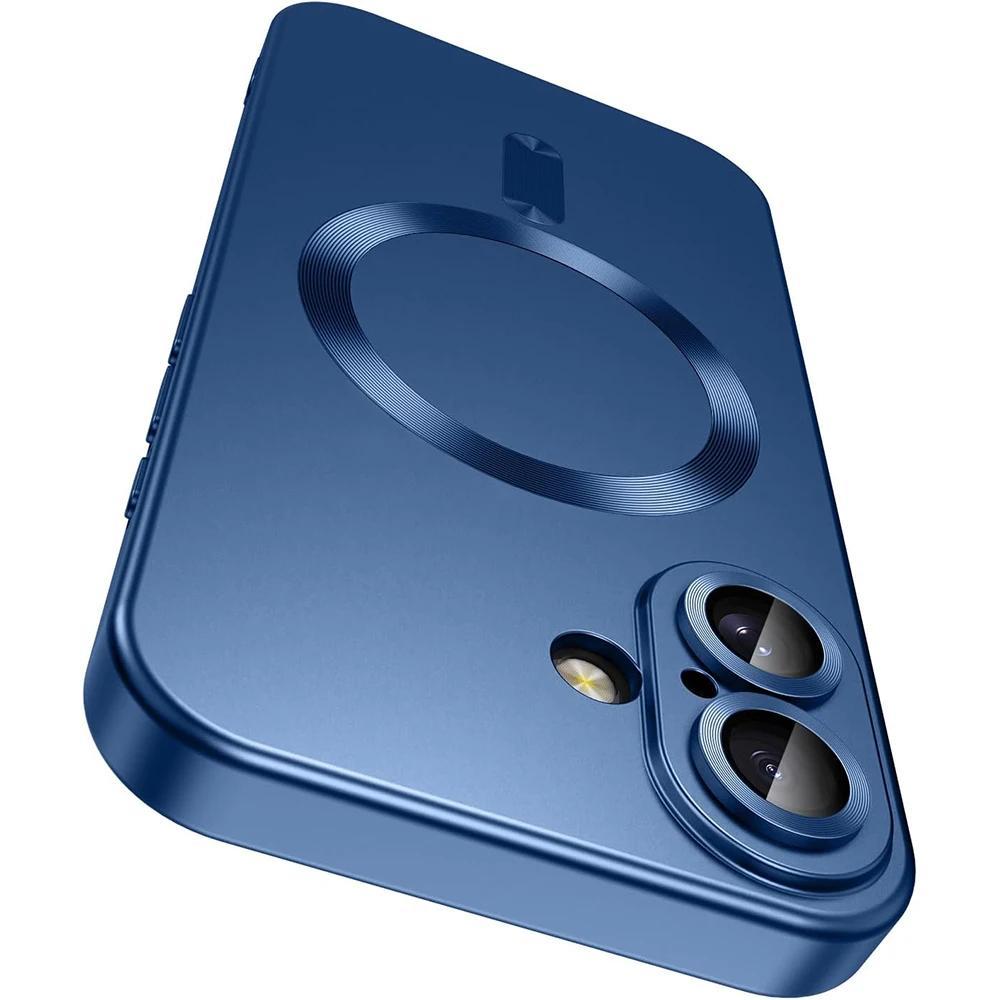 Luxury Metallic Paint Soft TPU Case for iPhone 16 16 Pro 16 Plus 16 Pro Max Cover with Magnetic for Magsafe Shockproof