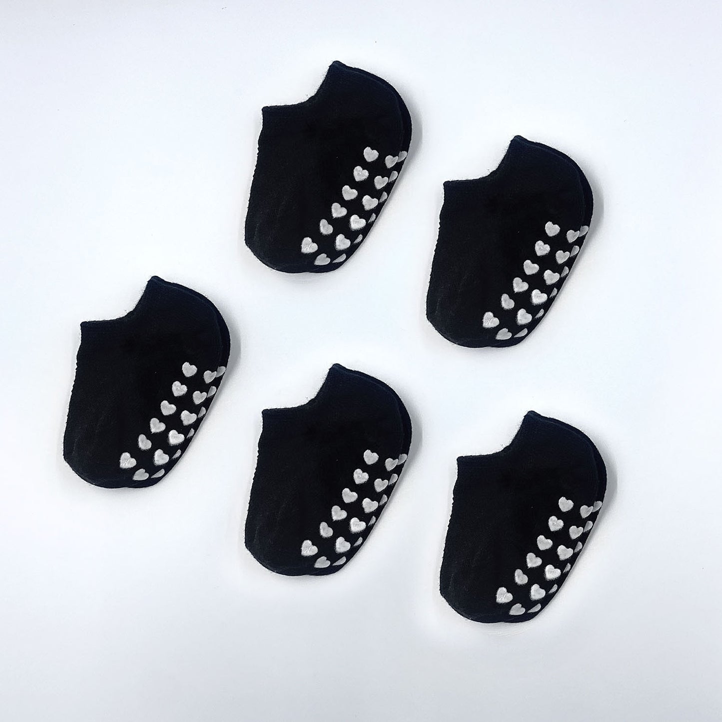 5 Pairs of Heart-Patterned Non-Slip Socks for Baby Boys And Girls, Perfect for Infants Learning to Walk, Comfortable And Breathable Cute Short Boat Socks, Suitable for Babies, a Great Valentine'S Day Gift.