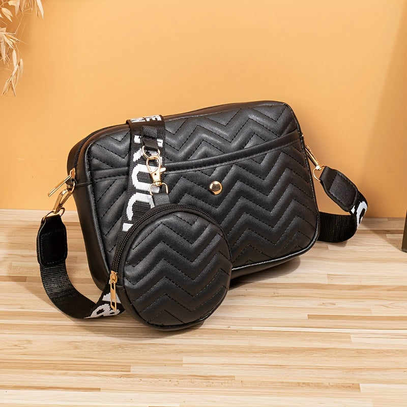 Women's Bag Small Square Bag New Korean Version Shoulder Crossbody Bag Two-piece Set