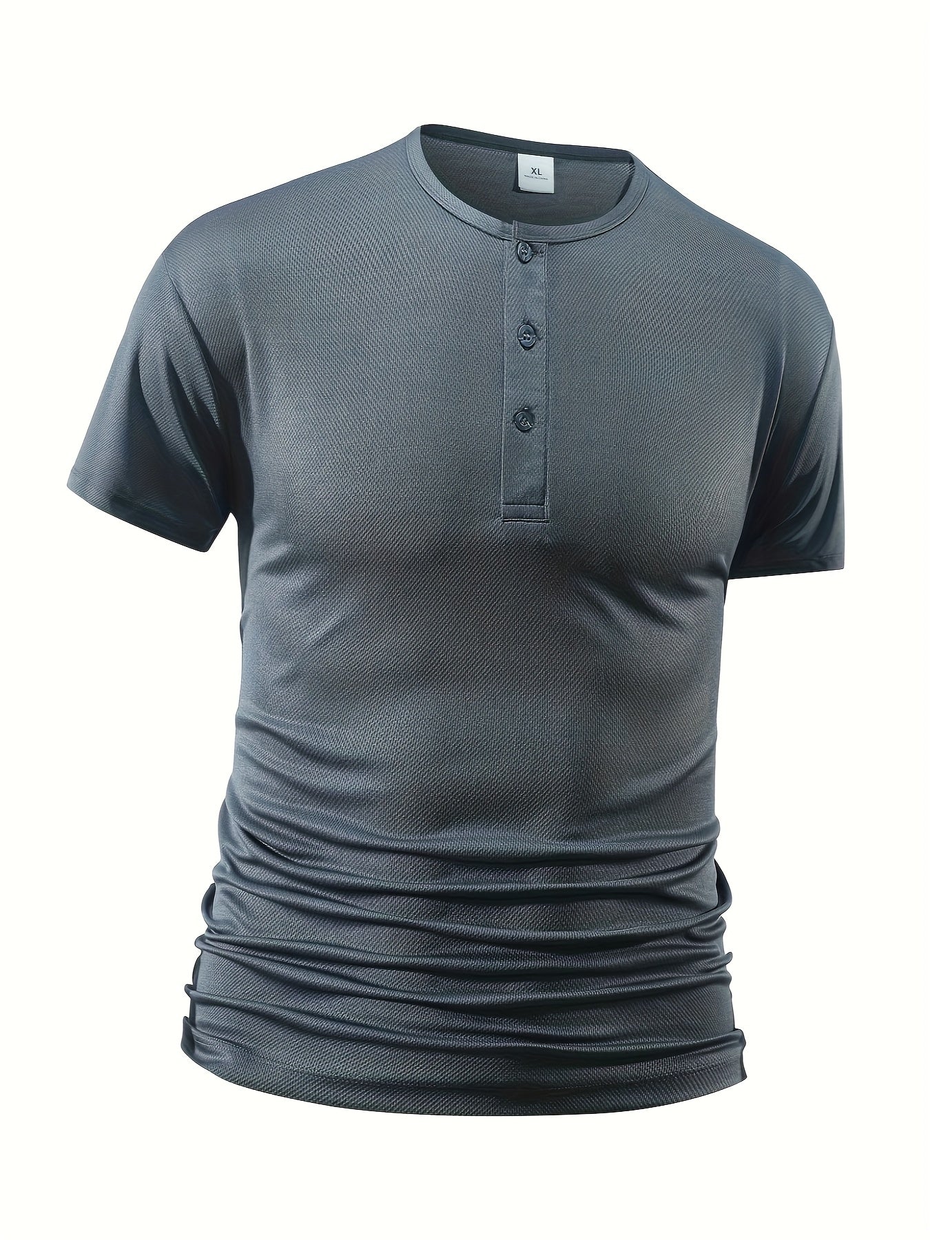 Men'S Lightweight Breathable Quick-Dry T-Shirt - V-Neck, Short Sleeve, Solid Black, Soft Polyester Fabric for Gym, Running, Daily Wear Outdoor Activities, Workout Clothes