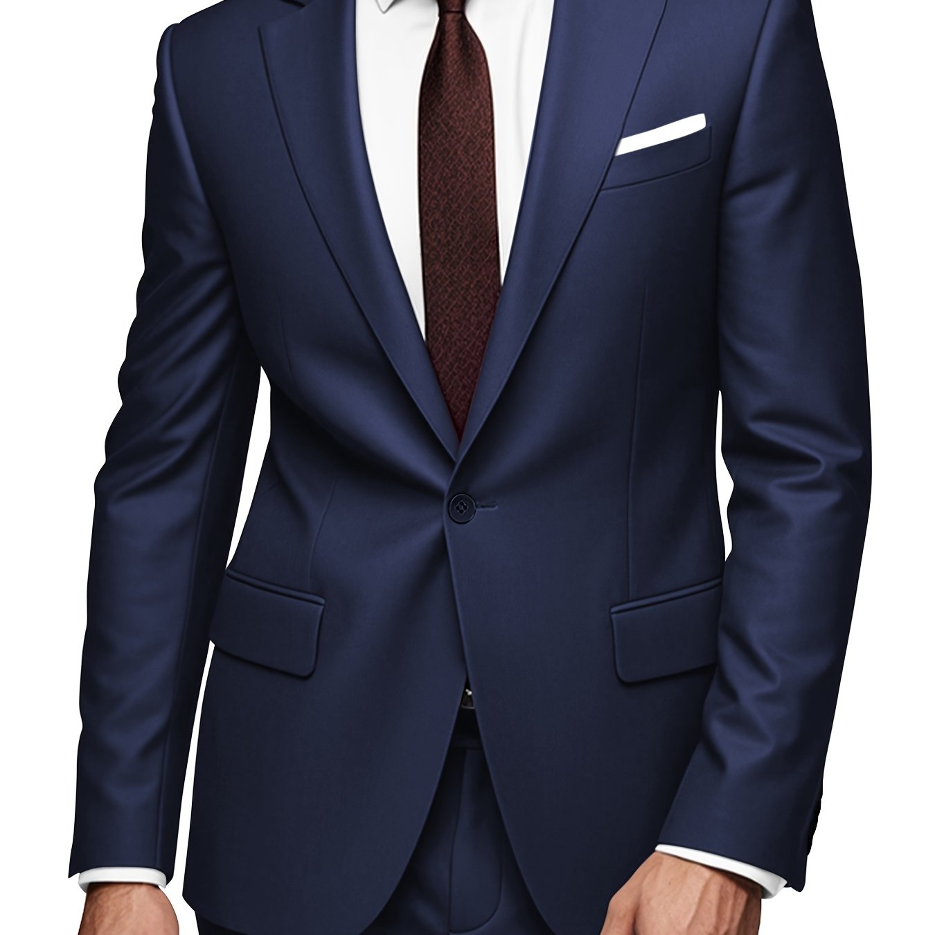 Men'S Classic Two-Piece Suit Set with a Single-Button Jacket And Pants, Suitable for Light Business, Weddings, Casual, And Formal Occasions.