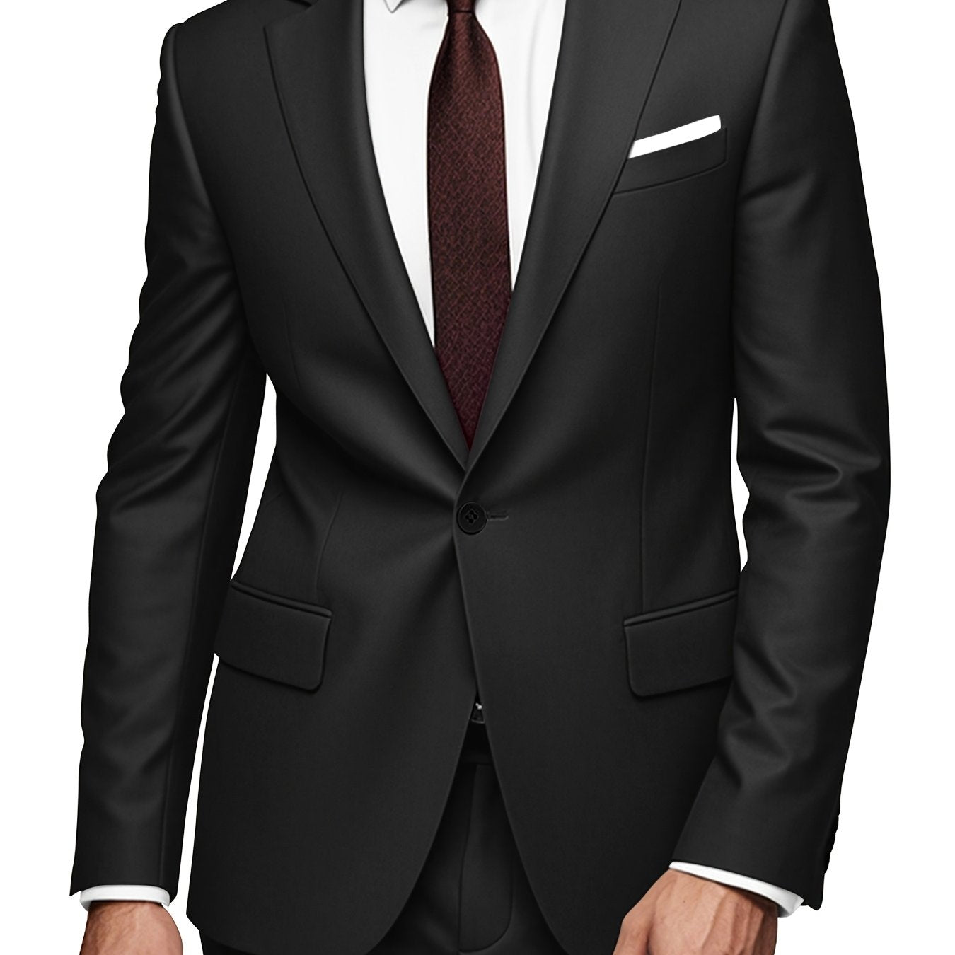 Men'S Classic Two-Piece Suit Set with a Single-Button Jacket And Pants, Suitable for Light Business, Weddings, Casual, And Formal Occasions.