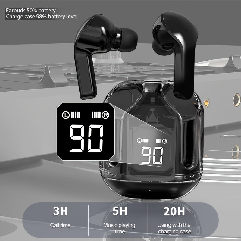 2024 TWS Wireless In-Ear Earbuds with LED Battery Indicator, 150mAh Long-Lasting Charge, Silicone Protective Case - Perfect Gift for Him & Her