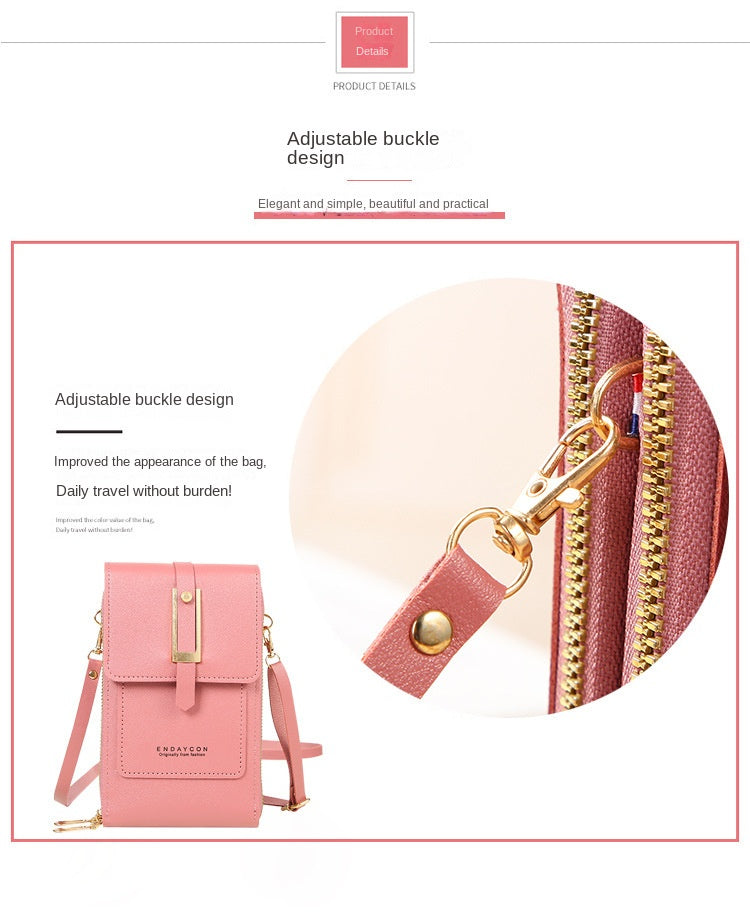 Touch Screen Mobile Phone Bag, Mini Flap Crossbody Bag, Fashion Faux Leather Purse, Vertical Wallet With Card Slots