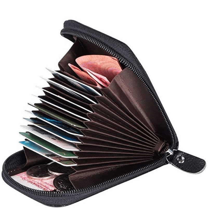 Men's Simple Casual PU Leather Card Holder Coin Purse Fashion Credit Card Bag