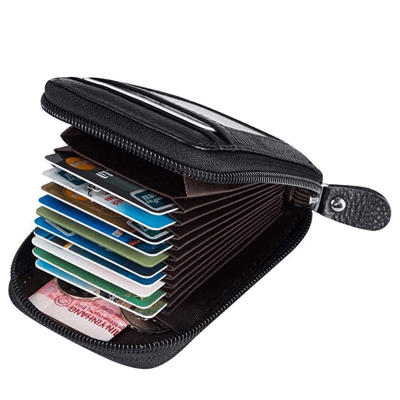 Men's Simple Casual PU Leather Card Holder Coin Purse Fashion Credit Card Bag
