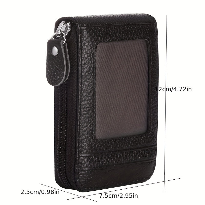 Men's Simple Casual PU Leather Card Holder Coin Purse Fashion Credit Card Bag