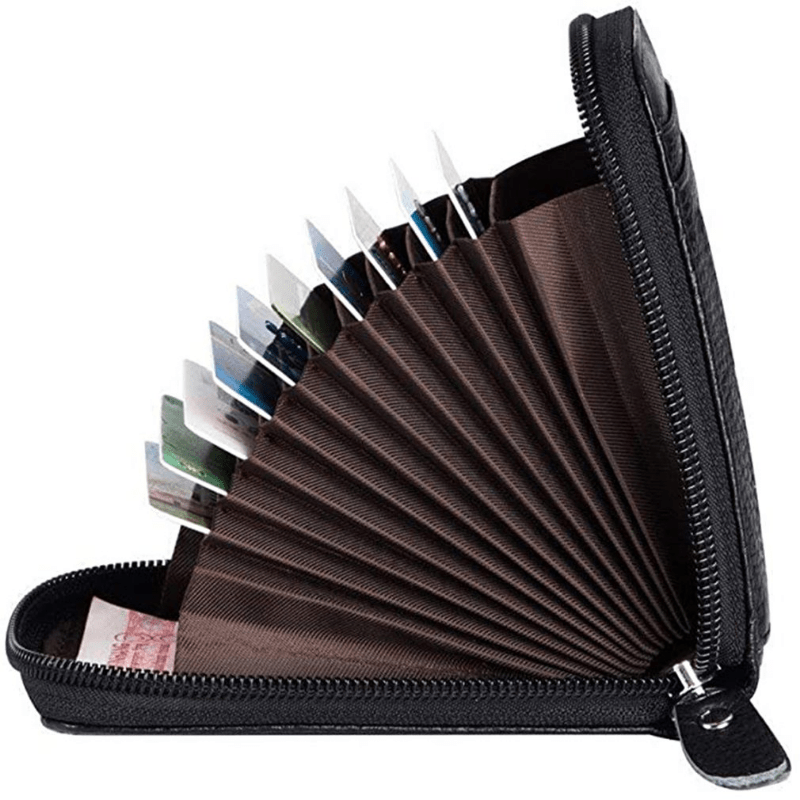 Men's Simple Casual PU Leather Card Holder Coin Purse Fashion Credit Card Bag