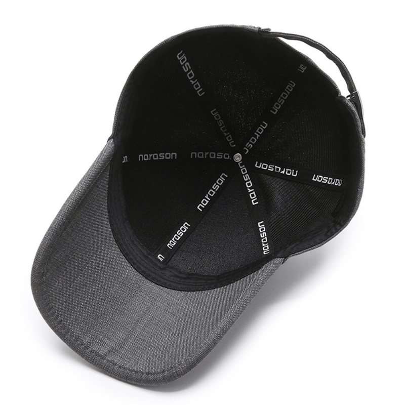 1pc Black Gray Summer Breathable Men Baseball Cap For Outdoor Sports