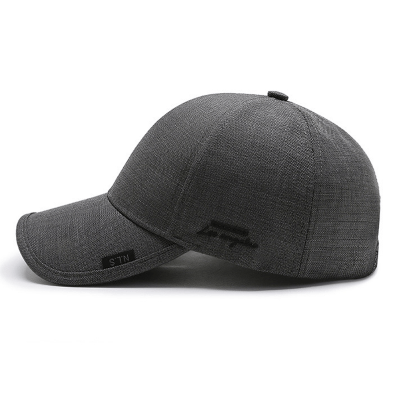 1pc Black Gray Summer Breathable Men Baseball Cap For Outdoor Sports