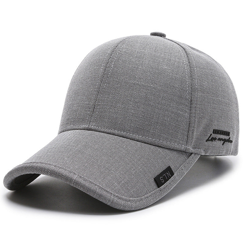 1pc Black Gray Summer Breathable Men Baseball Cap For Outdoor Sports