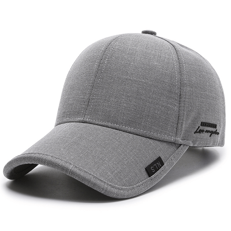 1pc Black Gray Summer Breathable Men Baseball Cap For Outdoor Sports