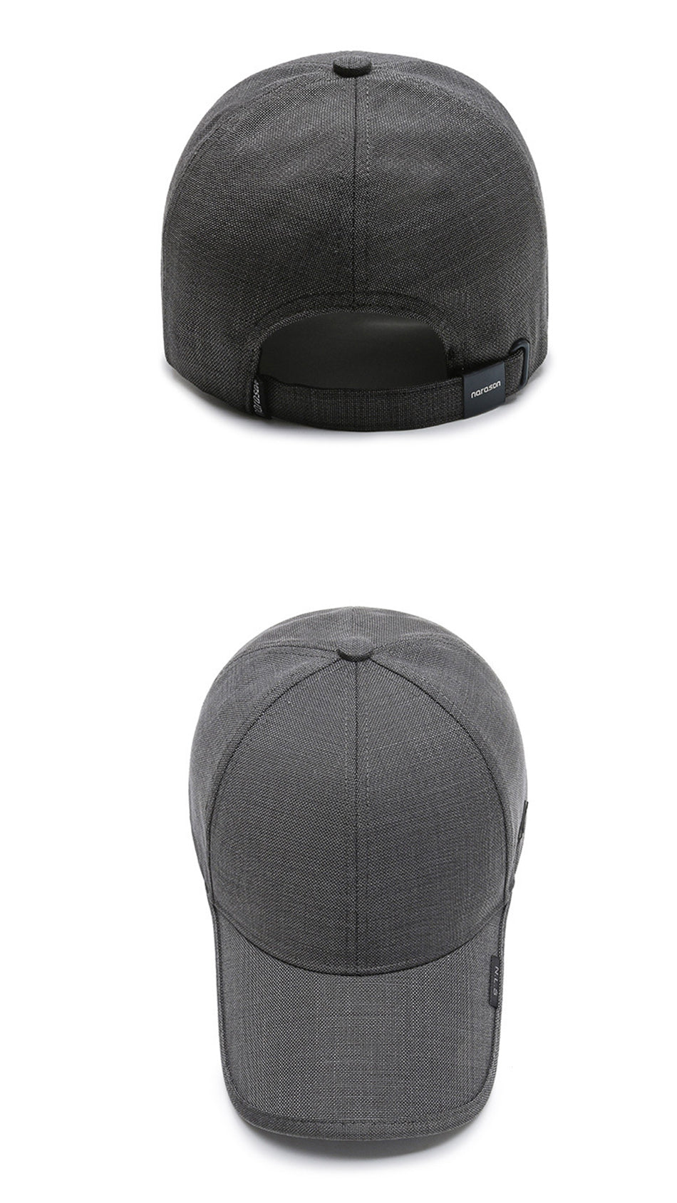 1pc Black Gray Summer Breathable Men Baseball Cap For Outdoor Sports