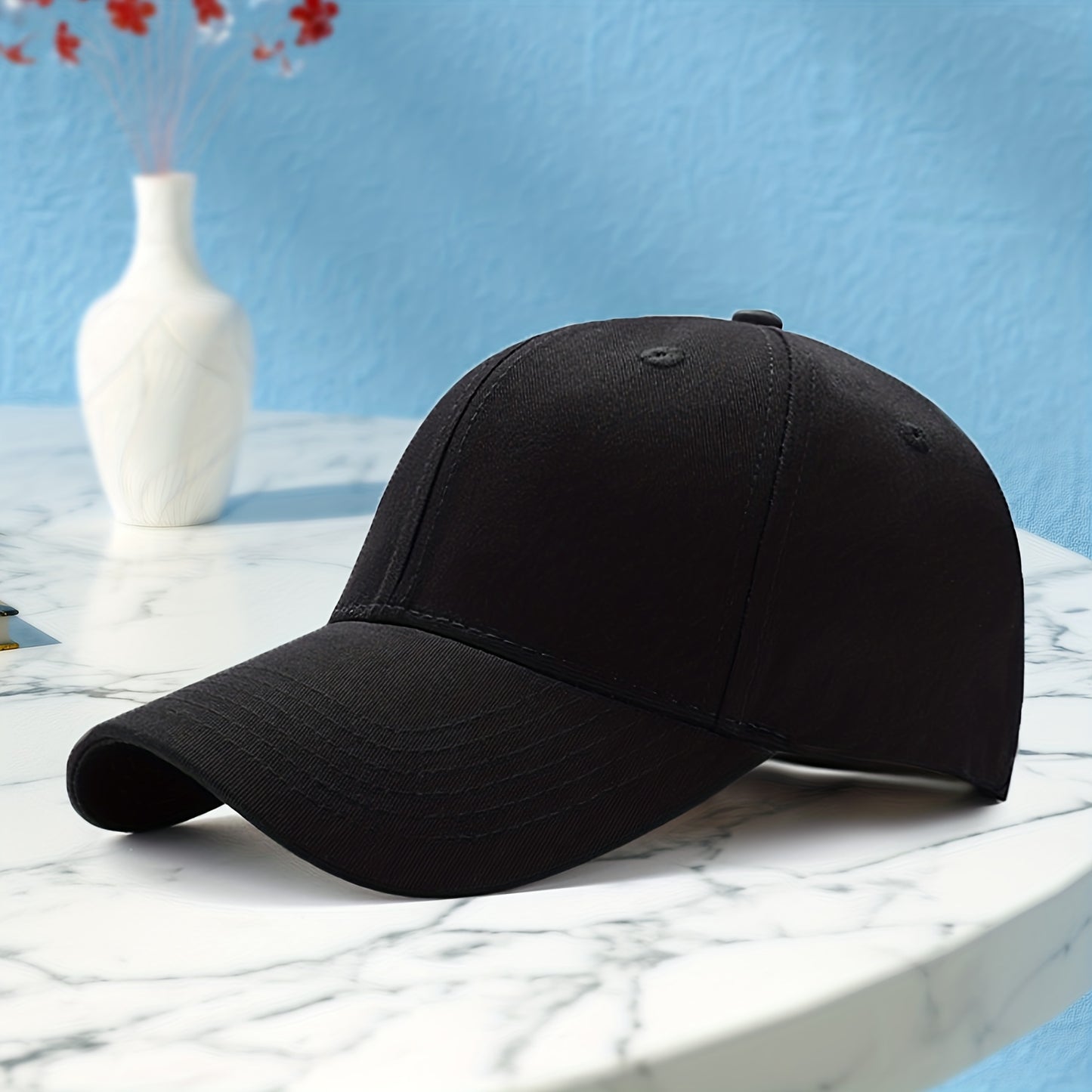 Solid Color Sun Protection Casual Sun Hat, Adjustable Baseball Cap, Curved Brim Fashion Outdoor Dad Hat For Women & Men