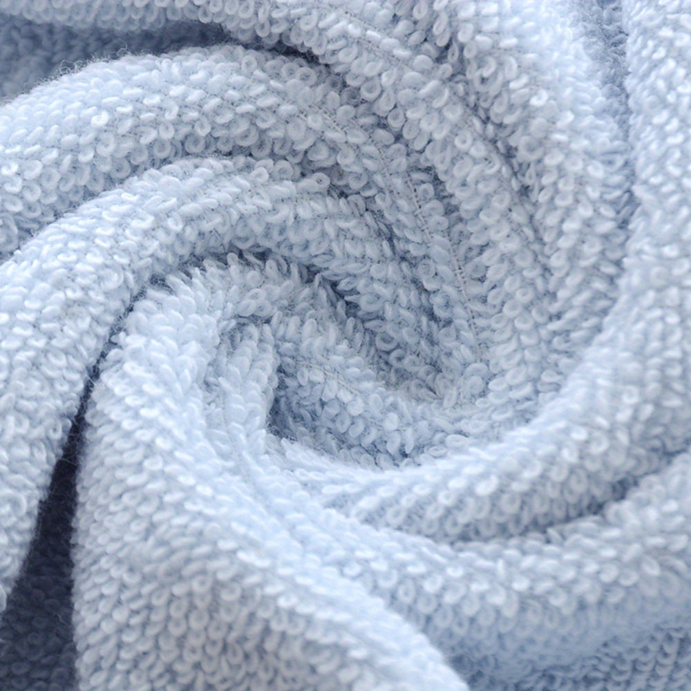 2pcs Soft Cotton Face Towels - Thick, Absorbent & Skin-Friendly for Home Bathroom, Striped Design with Reinforced Edges, 32.99cm x 72.01cm, Modern Style, Pink & Blue Shades, Bathroom Essentials | Modern Towel Design | Plush C