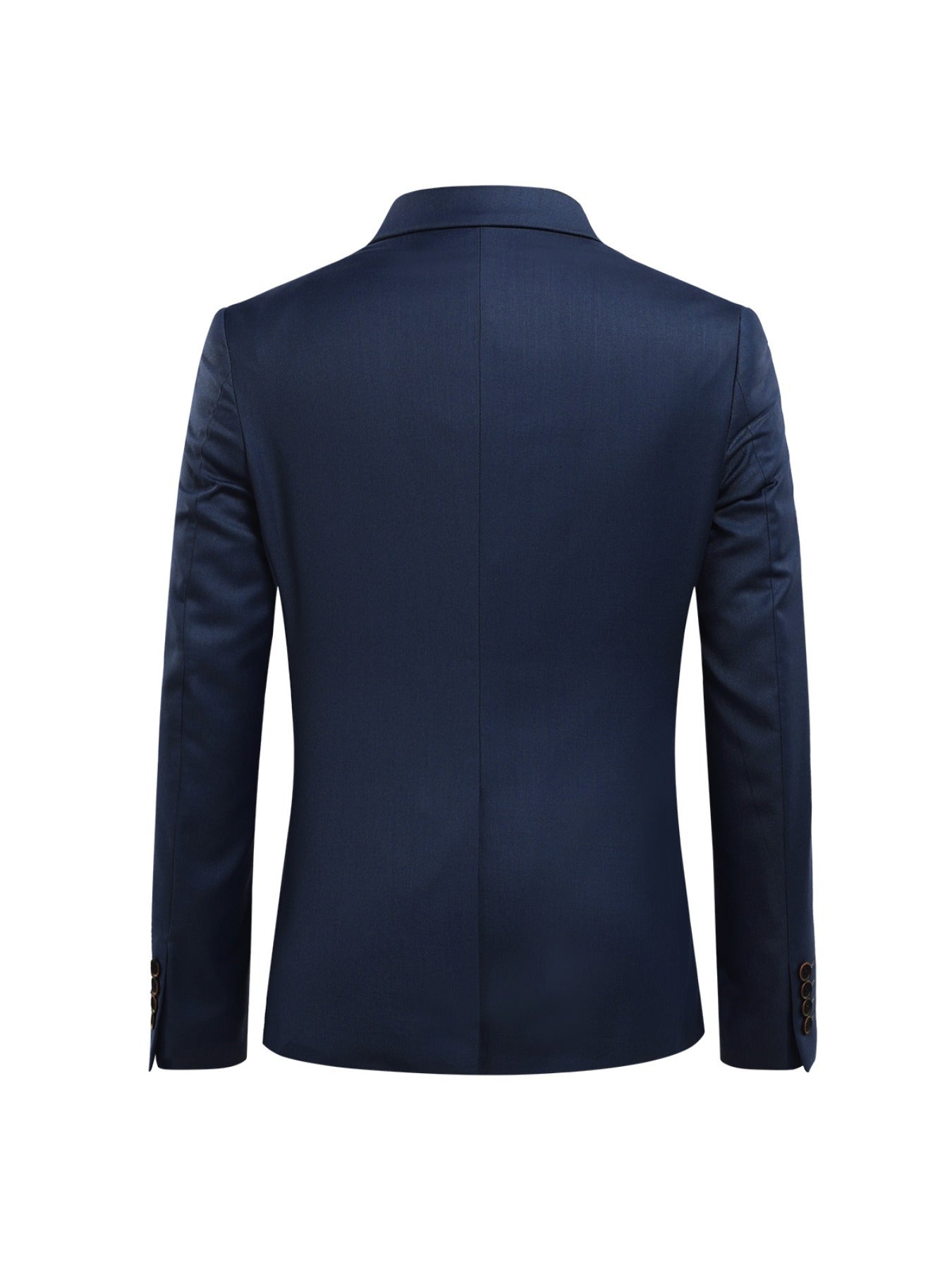 3pcs Men's Formal Suit Set, Men's Formal One Button Lapel Suit Jacket + Classic Matching Vest + Pants, Wedding Banquet & Business Occasion