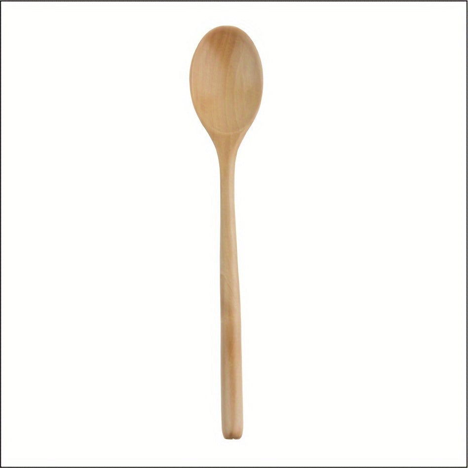9-Inch Long Handle Wooden Spoons, Superba Spoon for Cooking, Wooden Spoon for Kitchen Soup Mixing Baking, Kitchen Supplies, Kitchen Utensils, Cooking Utensils