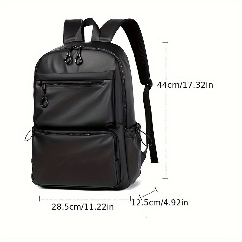Men'S Large Capacity Travel Backpack - Durable Casual School Bag with Multiple Compartments, Adjustable Shoulder Straps & Secure Zipper Closure for Laptops, Books, and Essentials, Backpack for Travel, Smooth Texture Finish