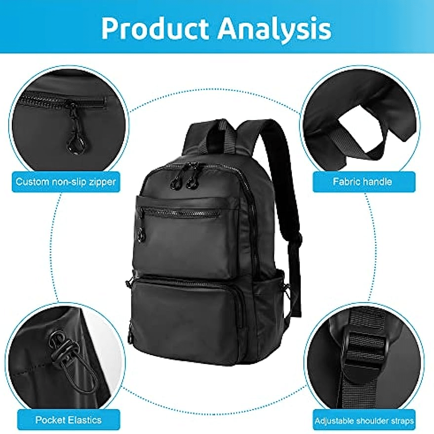 Men'S Large Capacity Travel Backpack - Durable Casual School Bag with Multiple Compartments, Adjustable Shoulder Straps & Secure Zipper Closure for Laptops, Books, and Essentials, Backpack for Travel, Smooth Texture Finish