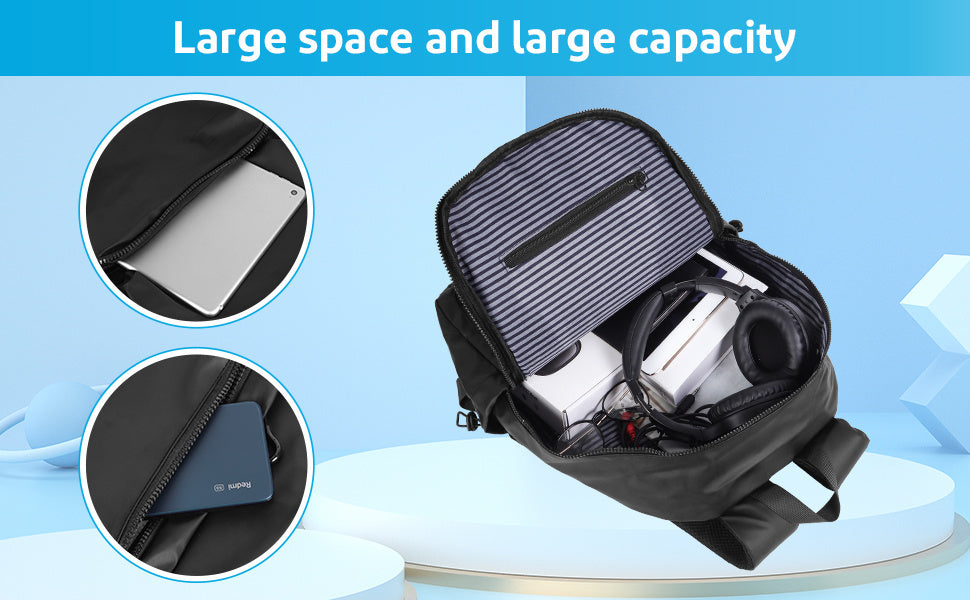 Men'S Large Capacity Travel Backpack - Durable Casual School Bag with Multiple Compartments, Adjustable Shoulder Straps & Secure Zipper Closure for Laptops, Books, and Essentials, Backpack for Travel, Smooth Texture Finish