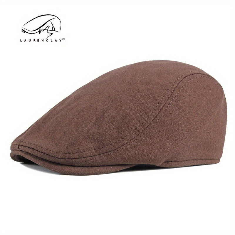 Retro, Men's Gatsby Newsboy Cap - Fashionable Polyester Flat Hat for Driving, Taxi & Hunting