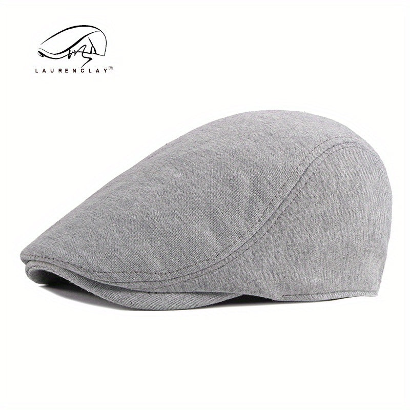 Retro, Men's Gatsby Newsboy Cap - Fashionable Polyester Flat Hat for Driving, Taxi & Hunting