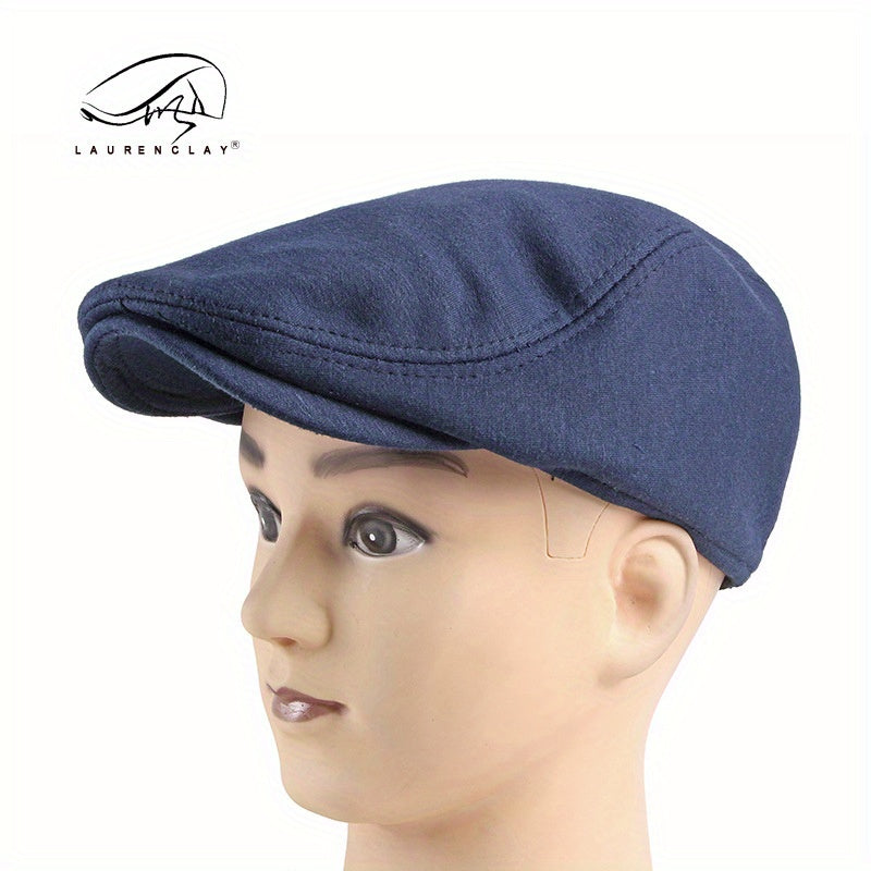 Retro, Men's Gatsby Newsboy Cap - Fashionable Polyester Flat Hat for Driving, Taxi & Hunting