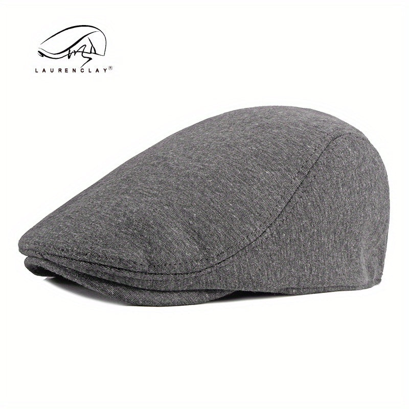 Retro, Men's Gatsby Newsboy Cap - Fashionable Polyester Flat Hat for Driving, Taxi & Hunting