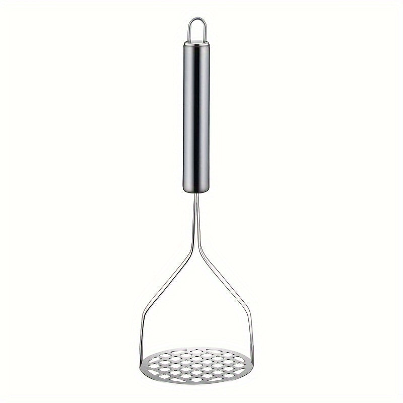 Stainless Steel Potato Ricer Masher - ձեռքով ձեռքի խոհանոցային մամլիչ գործիք բանջարեղենի, մրգերի, չլիցքավորված խոհանոցային սպասքի համար. տնային և դպրոցական պարագաների դիմացկուն բազմաֆունկցիոնալ ջարդիչ