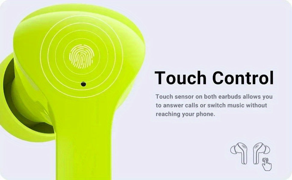 Wireless TWS Headphones Transparent Case Headphones with Digital Power Display Wireless Gaming Headphones