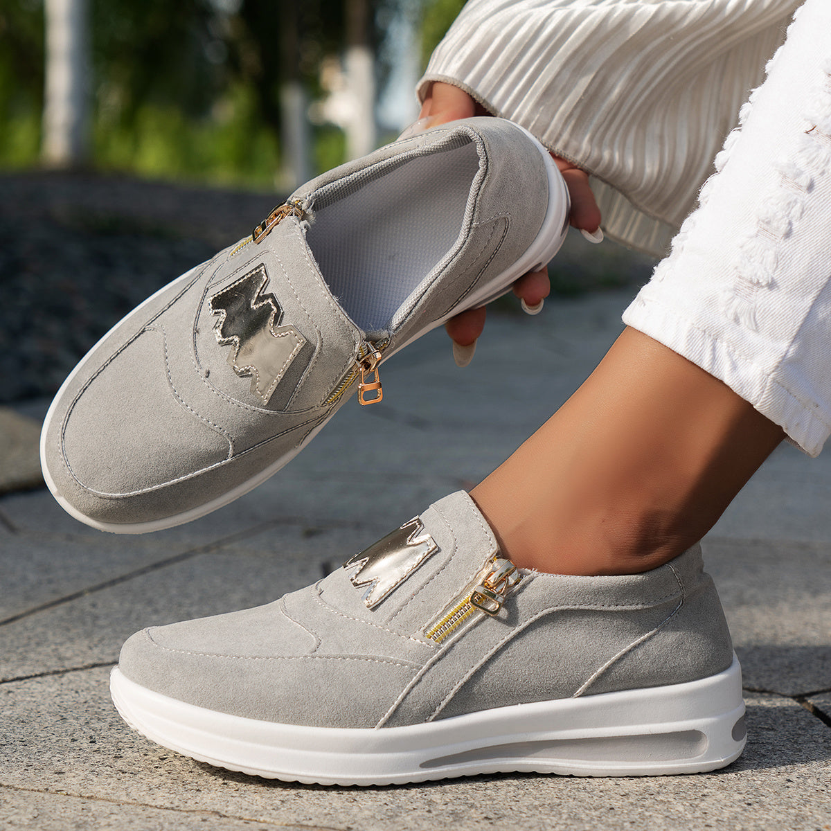 Women's Low-Top Sneakers, Breathable Mesh Upper, Soft Insole, PU Outsole, Comfortable And Lightweight, Suitable For All Seasons plus size