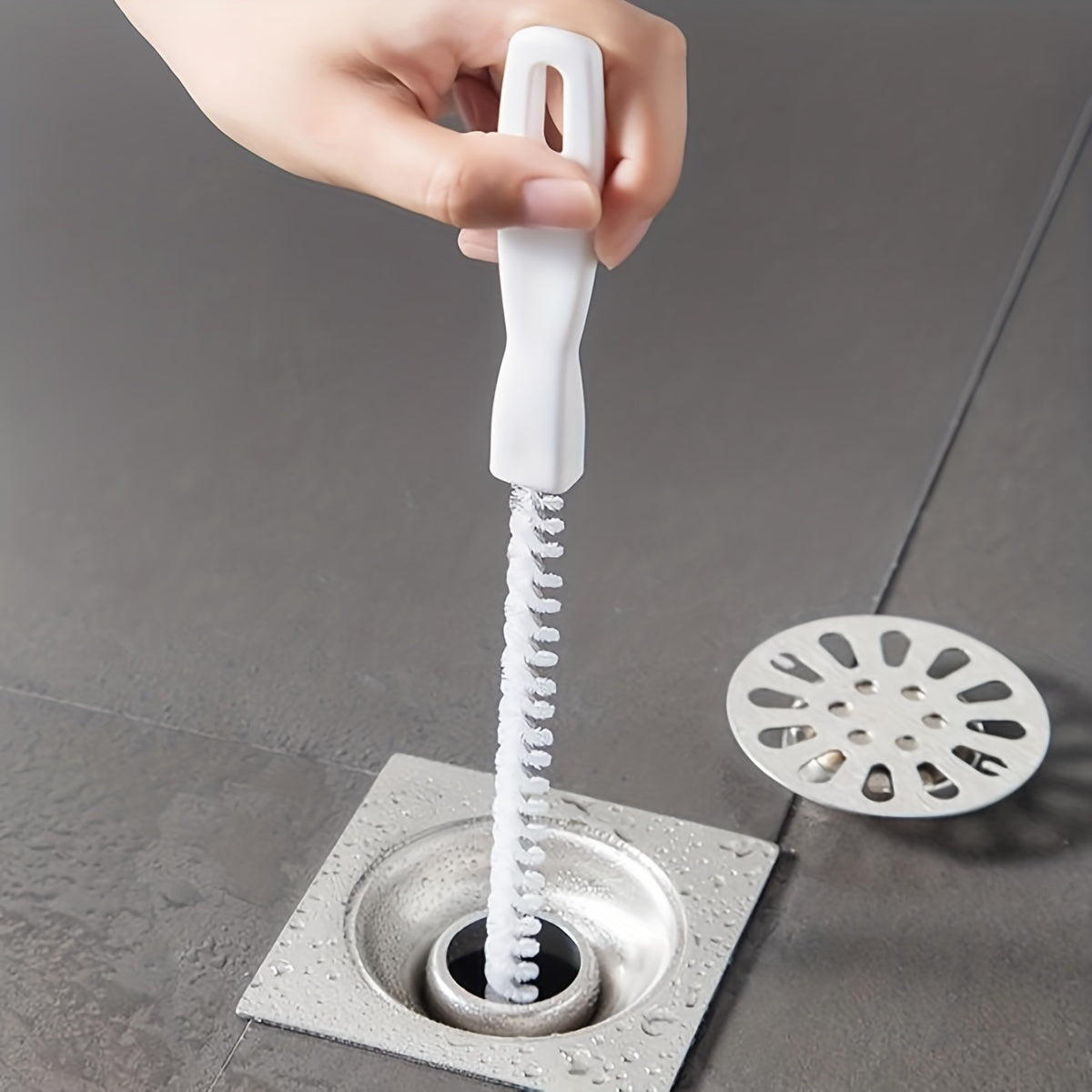 1pc Flexible Sink & Drain Cleaning Brush, Sewer Dredge Hair Clog Remover, Manual Plumbing Snake Tool for Toilet, Bathroom, Kitchen - No Electricity Needed