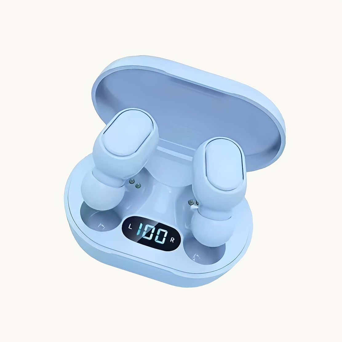 Button-controlled wireless in-ear headphones with LED power display, long battery life and low latency, suitable for daily use, commuting, sports, etc., compatible with multiple devices, first choice for personal use or gift