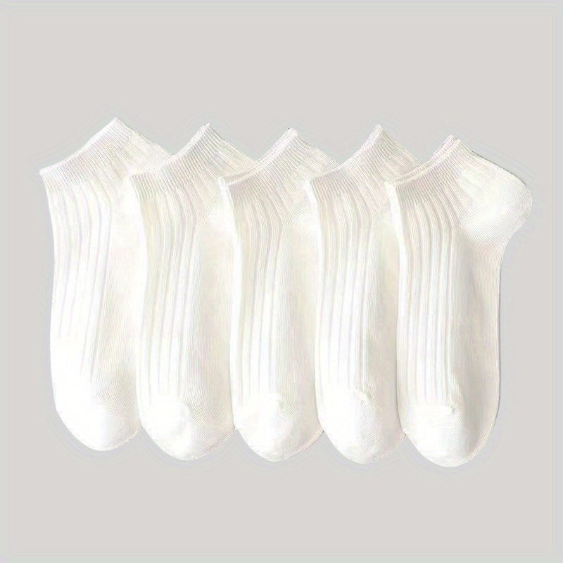 10/20/30/50 Pairs of Socks Spring/Summer Sweat Absorbing Men's and Women's Style Small White Socks Simple and Versatile High-looking Short Socks Boat Socks