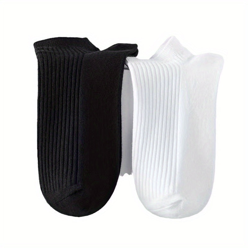 10/20/30/50 Pairs of Socks Spring/Summer Sweat Absorbing Men's and Women's Style Small White Socks Simple and Versatile High-looking Short Socks Boat Socks