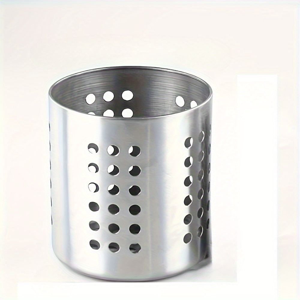 Stainless Steel Utensil Holder - Multipurpose Kitchen Organizer Caddy for Chopsticks, Spoons, Forks, Knives - Food-Safe Cutlery Storage for Home & Commercial Use