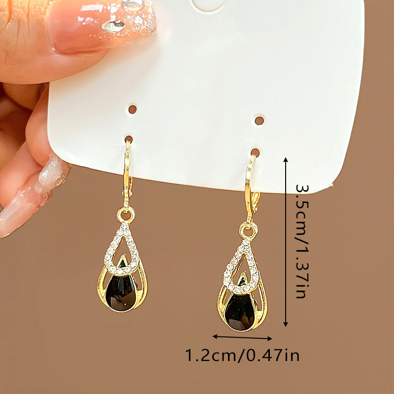 Fashionable New Creativity Simple Hollow Water Droplet Earrings Party Commemorative Gifts Versatile Jewelry For Family And Friends Exquisite Christmas And Birthday Gifts