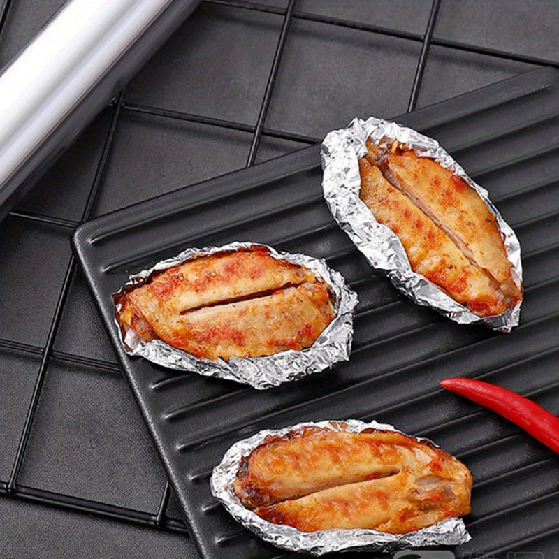 10m Roll Disposable Aluminum Foil, Non-Stick BBQ Wrapping Paper, Oven Safe Kitchen Oil-Proof Tool for Baking and Grilling