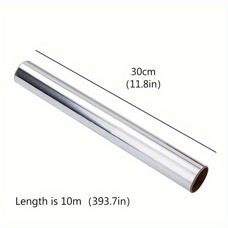 10m Roll Disposable Aluminum Foil, Non-Stick BBQ Wrapping Paper, Oven Safe Kitchen Oil-Proof Tool for Baking and Grilling