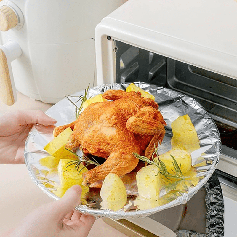 10m Roll Disposable Aluminum Foil, Non-Stick BBQ Wrapping Paper, Oven Safe Kitchen Oil-Proof Tool for Baking and Grilling
