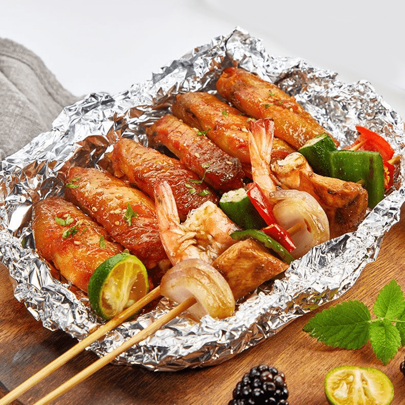 10m Roll Disposable Aluminum Foil, Non-Stick BBQ Wrapping Paper, Oven Safe Kitchen Oil-Proof Tool for Baking and Grilling