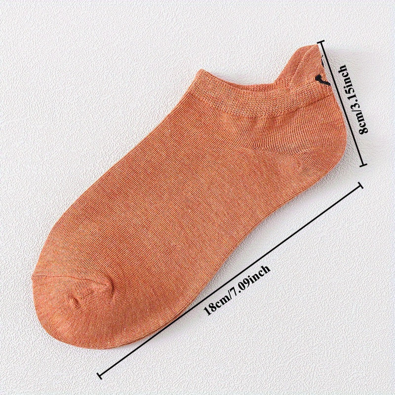 10 Pairs of Cute joyful Face Short Socks, Simple and Breathable, Women's Low-Top Socks, Suitable for Spring and Autumn, Suitable for School and Shopping