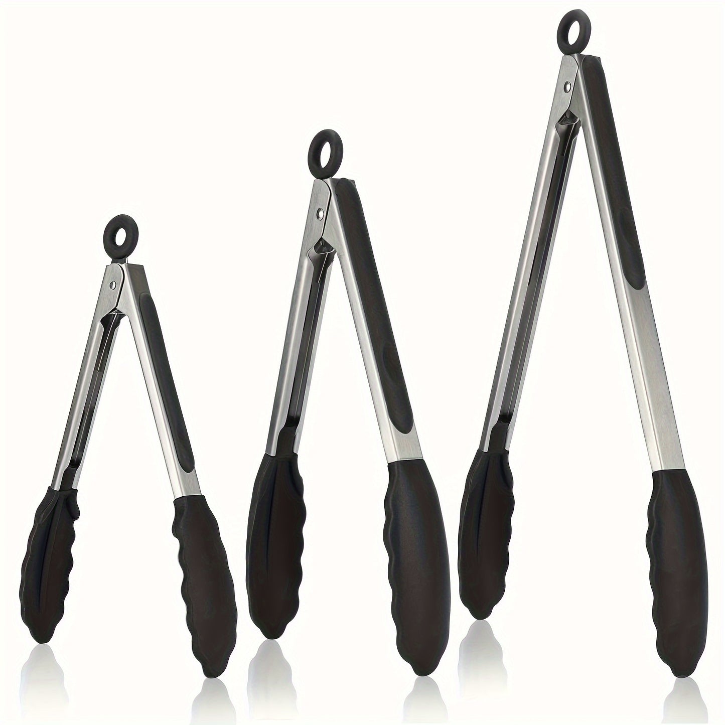 1pc of cooking clips, kitchen clips with silicone tips, locking clips, heavy duty, good grip, 7, 9, 30.48 cm, black grill toppers