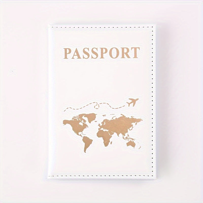 1 PC Gilding Passport Cover Holder, Travel Wallet Passport Case
