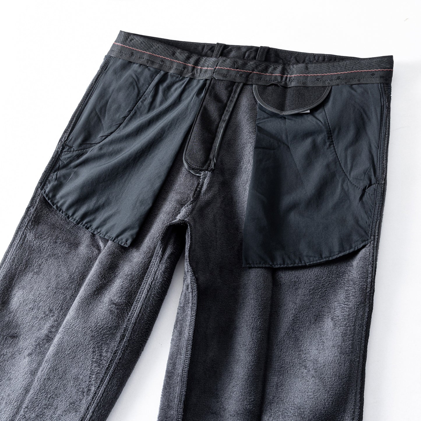 Men'S Solid Color Polyester Dress Pants - Fall/Winter Warm Fleece-Lined Thickened Straight-Leg Trousers with Slant Pockets, Regular Fit, Non-Stretch Woven Fabric, Long Length