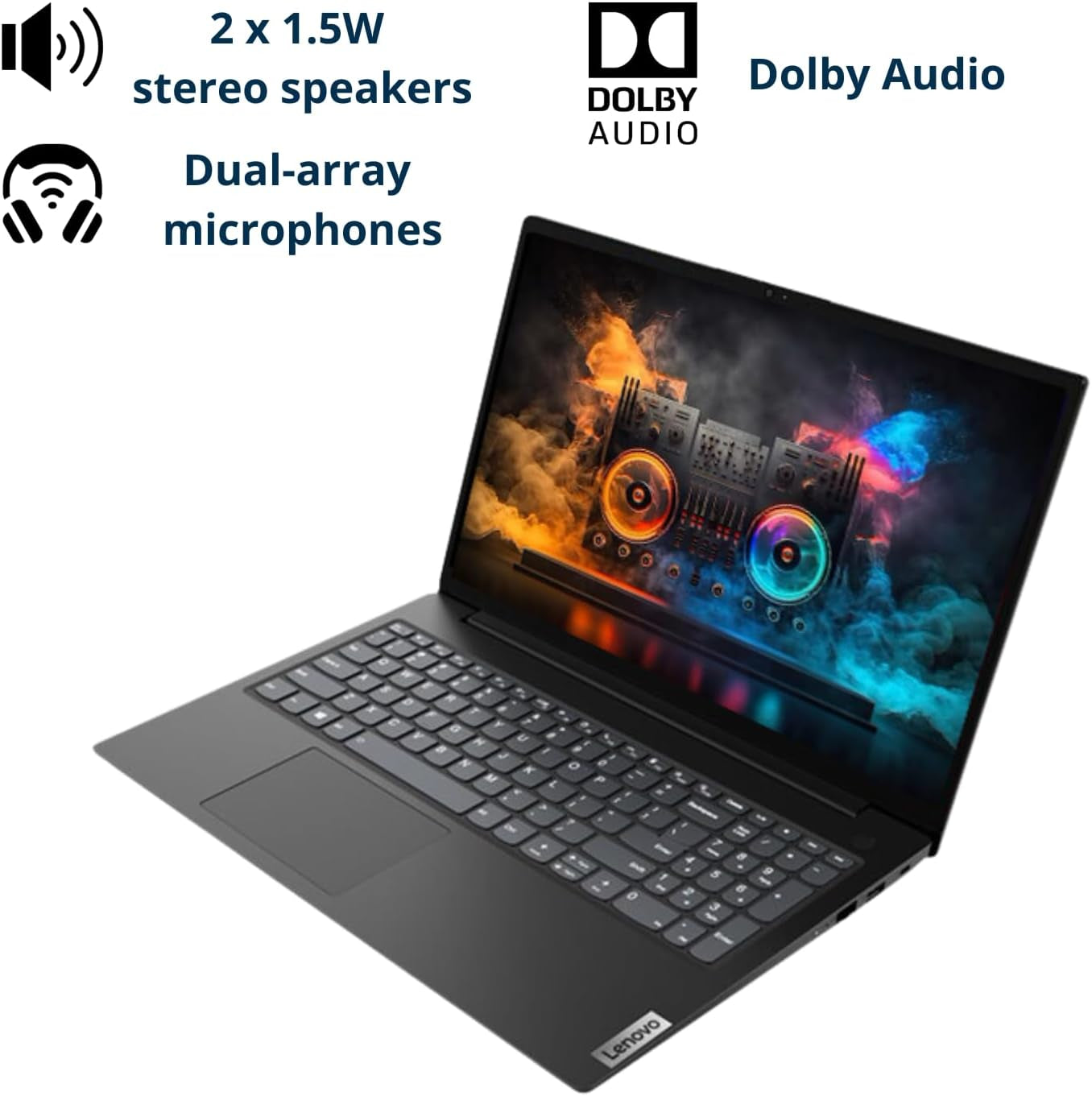 Lenovo V15 Laptop, 15.6" FHD Display, AMD Ryzen 5 5500U Hexa-Core Processor (Beat Intel I7-1065G7), 16GB RAM, 512GB SSD, HDMI, RJ45, Numeric Keypad, Wi-Fi, Windows 11 Pro, Black
