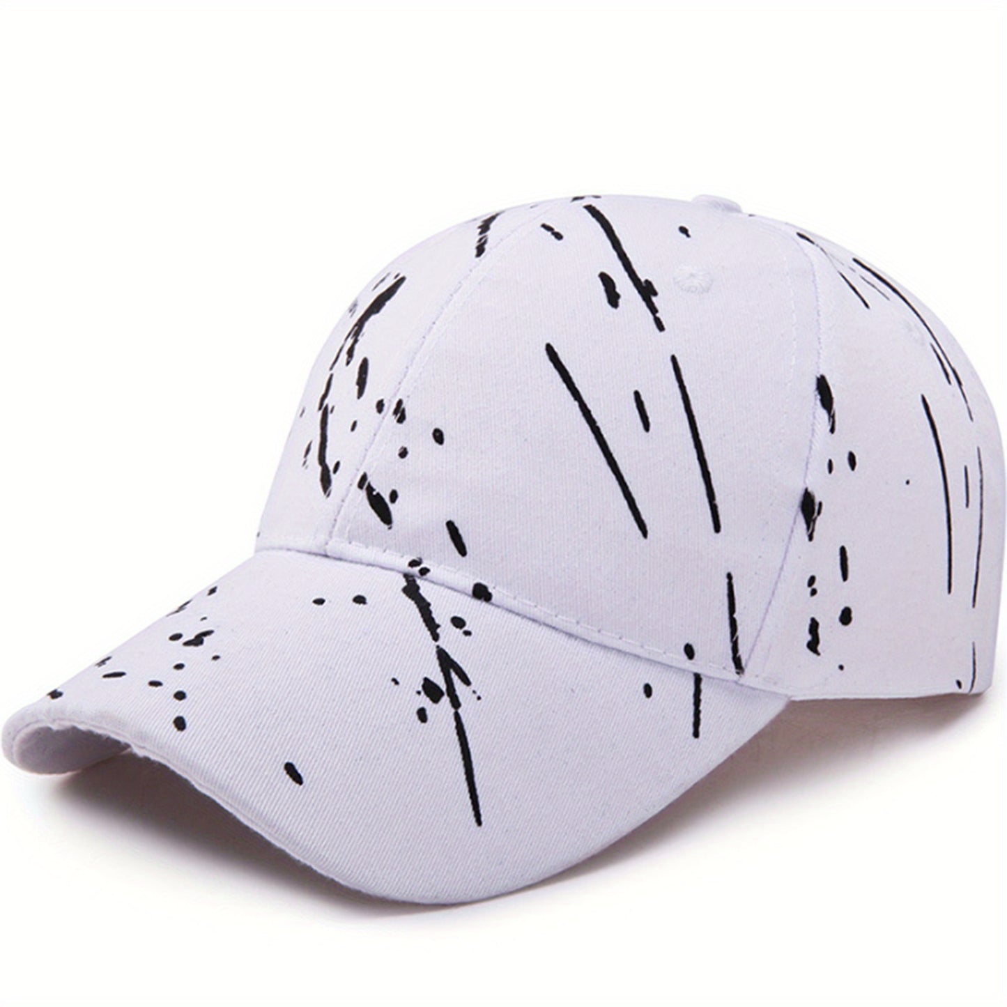 Graffiti Print Simple Baseball Cap Trendy Solid Color Hip Hop Dad Hat Unisex Lightweight Couple Sun Hats For Women Men