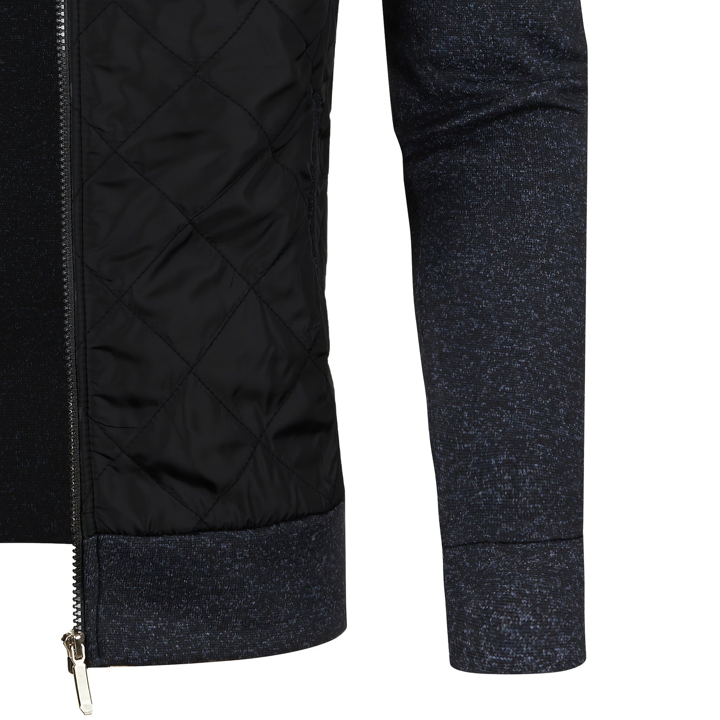 Men's Knitted Cardigan Jacket, Autumn Winter Casual Stand Collar Full Zip Coat, Long Sleeve Regular Fit Jacket